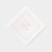 Elegant Peach Minimalist Folie Servetten (Rechts)