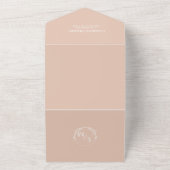 Elegant Peach QR Code All In One Uitnodiging (Buitenkant)