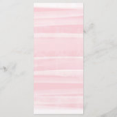 Elegant Peach roze Waterverf Floral Wedding Menu (Achterkant)