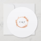 Elegant Peach Sparkle Wedding Script Calligraphy Kaart (Achterkant)