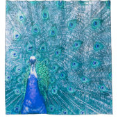 Élégant Peacock Coloré | Rideau de douche (Devant)