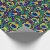 Elegant Peacock Feather Cadeaupapier (Hoek)