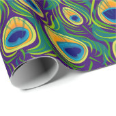 Elegant Peacock Feather Cadeaupapier (Rol Hoek)