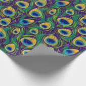 Elegant Peacock Feather Cadeaupapier (Hoek)