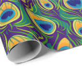 Elegant Peacock Feather Cadeaupapier (Rol Hoek)