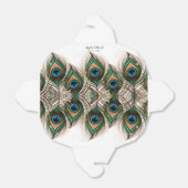 Elegant Peacock Feather Wedding Favor Box Bedankdoosjes (Uitgevouwen)