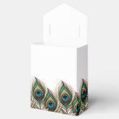 Elegant Peacock Feather Wedding Favor Box Bedankdoosjes (Geopend)
