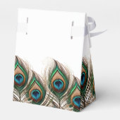 Elegant Peacock Feather Wedding Favor Box Bedankdoosjes (Achterkant)
