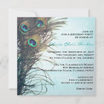 Elégant Peacock Feathers Anniversaire Invitation d<br><div class="desc">Nous aimerions vous fournir un design simple, élégant et moderne avec plumes paon pour votre prochain anniversaire, nuptiale ou tout événement/célébration connexe. Tous les textes par défaut peuvent être entièrement customisés avec vos propres mots, et vous pouvez également modifier les polices, les tailles, le placement de texte et les couleurs...</div>