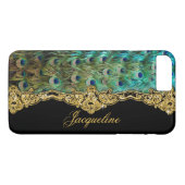 Elegant Peacock Feathers  Baroque Rococo Case-Mate iPhone Case (Achterkant (Horizontaal))