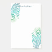 Elegant Peacock Feathers Post-it Notes (Voorkant)