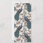 Élégant Peacock Floral Ordre des programmes de ser (Dos)