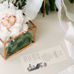 Élégant Peacock Floral Ordre des programmes de ser<br><div class="desc">Cet élégant programme d'Ordre du Service mariage unilatéral en ivoire présente des illustrations dessinées à la main d'un oiseau paon bleu et turquoise entouré de verdure de Magnolia, présentant des fleurs de magnolia rose vif et crème vibrante, le tout contre un élégant arrière - plan en ivoire. Le dos est...</div>