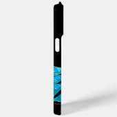 ELEGANT PEACOCK IN BLAUW, AQUAMARINE MONOGRAM Case-Mate iPhone CASE (Achterkant / Rechts)