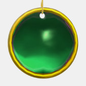 ELEGANT PEACOCK IN GREEN JADE KERAMISCH ORNAMENT (Achterkant)