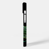 ELEGANT PEACOCK IN GREEN, JADE MONOGRAM Case-Mate iPhone CASE (Achterkant / Links)