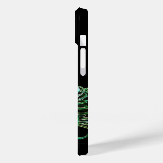 ELEGANT PEACOCK IN GREEN, JADE MONOGRAM Case-Mate iPhone CASE (Achterkant / Links)