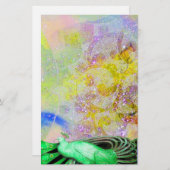 ELEGANT PEACOCK IN HET GROENE PAARSE SPARKELLOW BRIEFPAPIER (Voorkant / Achterkant)