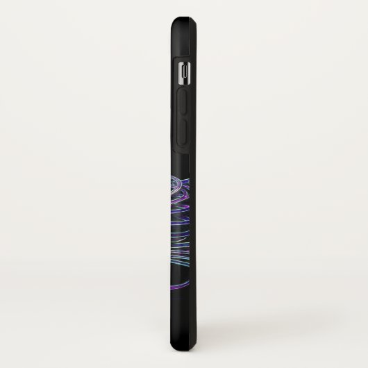 ELEGANT PEACOCK IN PAARS, AMETHYST MONOGRAM Case-Mate iPhone CASE (Achterkant/links)