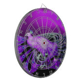 ELEGANT PEACOCK IN PAARS DARTBORD (Voorkant Links)