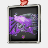 ELEGANT PEACOCK IN PAARSE AMETHYST METALEN ORNAMENT (Links)