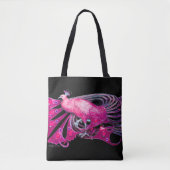 ELEGANT PEACOCK IN PINK, FUCHSIA, ZWART DRAAGTAS (Voorkant)