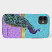 Elégant Peacock iPhone 5 Coque (Dos (Horizontal))