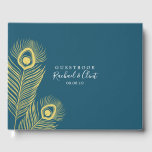Elégant Peacock Mariage or livre d'or<br><div class="desc">Elégant et élégant Gold Peacock Mariage Guestbook pour rendre le grand jour mémorable.</div>