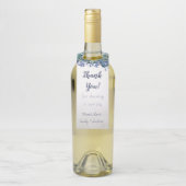 Elegant Peacock Navy Rustic Luxe Gift Labels (Op fles)