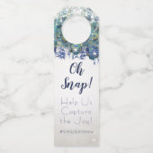 Elegant Peacock Navy Rustic Luxe Gift Labels (Achterkant)