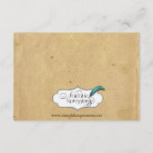 Elegant Peacock Posh Wedding Insert Informatiekaartje (Achterkant)