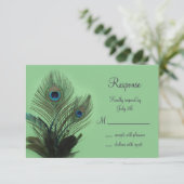Elegant Peacock RSVP (groen) (Staand voorkant)