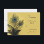 Elégant Peacock RSVP (jaune)<br><div class="desc">Il s'agit du RSVP de coordination pour la collection Elegant Peacock mariage. Il est montré sur le papier de base; cependant je recommande le shimmer de la perle de papier shimmer.</div>