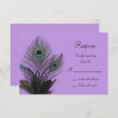 Elegant Peacock RSVP (paars) (Voorkant / Achterkant)