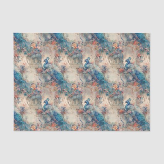 Elegant Peacock Tissuepapier (Voorkant)