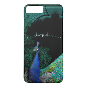 Elegant Peacock w Scrolls Specialized Designer iPhone 8 Plus / 7 Plus Hoesje