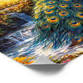 Elegant Peacock Wall Art Poster | (Coin)