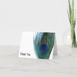 Elegant Peacock Wedding Dank je kaarten