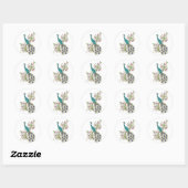 Elegant Peacock WEDDING ENVELOPE STICKERS (Vel)