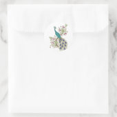 Elegant Peacock WEDDING ENVELOPE STICKERS (Tas)