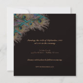 Elegant Peacock Wedding Invitation Kaart (Achterkant)
