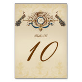 Elegant  Peacock Wedding Kaart (Achterkant)