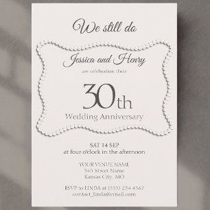 Elegant Pearl 30e trouwjubileum We Still Do Kaart