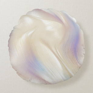  Elegant Pearl Aqua Blue Paarse Swirl Rond Kussen