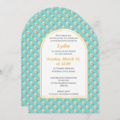 Elegant Pearl Bat mitzvah Invitation (Devant / Derrière)