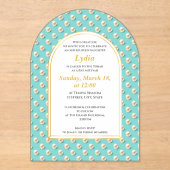 Elegant Pearl Bat mitzvah Invitation (Recto)