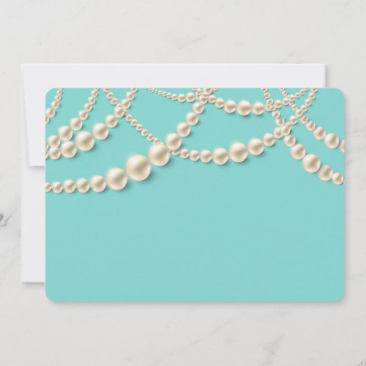 Elégant Pearl Dîner d'anniversaire Invitation (Dos)