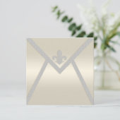 Elegant Pearl Envelope Wedding Invitations Kaart (Staand voorkant)