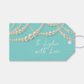 Elegant Pearl Gift Label - "To (Name), With Love" Cadeaulabel (Voorkant (Horizontaal))