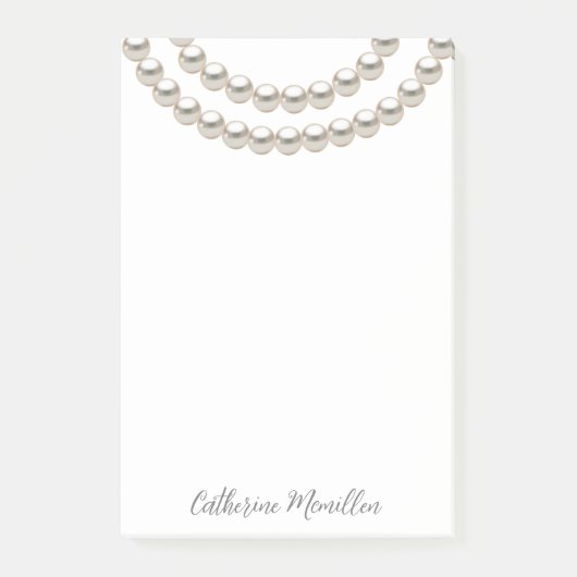 Elegant Pearl Ketting Post-it® Notes (Voorkant)